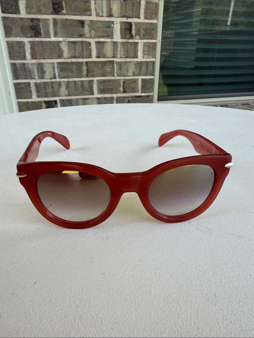 Brown Round Frame Women's Sunglasses